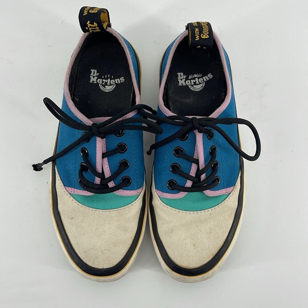 Doc Dr. Marten Jacy canvas low top lace up colorblock shoes sz 5